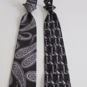 Lot of 2 Clip On Boys Neck Tie School Church NEW